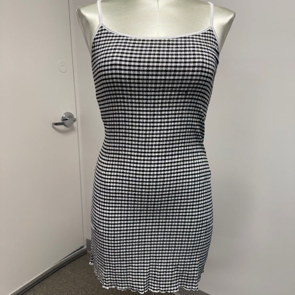 NWT Katie J NYC VERUCA CHECK PULL ON EASY DRESS